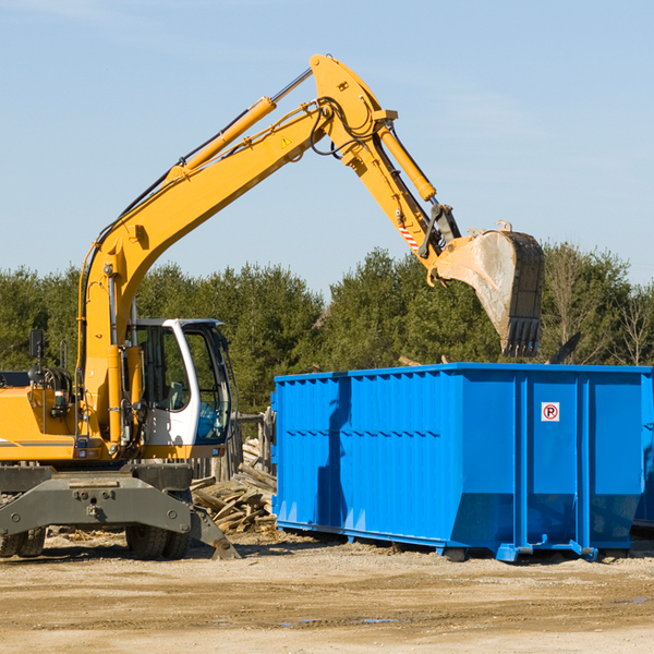 are there any restrictions on where a residential dumpster can be placed in Canaan